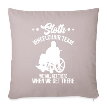 Drôle de lésion de la moelle épinière Coupe transversale du fauteuil roulant - Housse de coussin décorative 45 x 45 cm - taupe clair - Devant