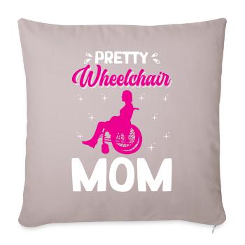Drôle de lésion de la moelle épinière Coupe transversale du fauteuil roulant - Housse de coussin décorative 45 x 45 cm - taupe clair - Devant