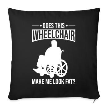 Funny Spinal Cord Injury Wheelchair Cross-Section - Sofa pillowcase 17,3'' x 17,3'' (45 x 45 cm) - black - Front