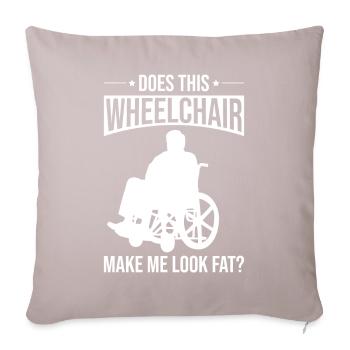 Drôle de lésion de la moelle épinière Coupe transversale du fauteuil roulant - Housse de coussin décorative 45 x 45 cm - taupe clair - Devant