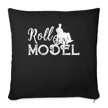 Funny Paraplegic Handicap Wheelchair Cross-sectional Category - Sofa pillowcase 17,3'' x 17,3'' (45 x 45 cm) - black - Front