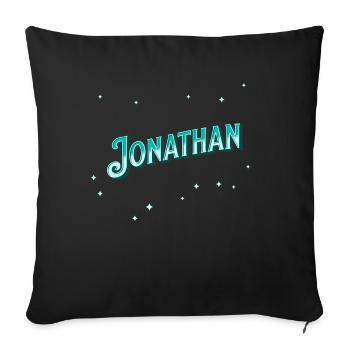 Jonathan Namen personalisiert - Sofakissenbezug 45 x 45 cm - Schwarz - Vorne