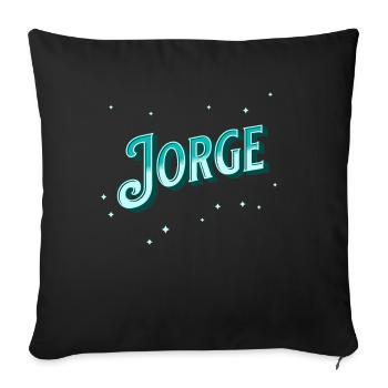 Jorge Namen personalisiert - Sofakissenbezug 45 x 45 cm - Schwarz - Vorne