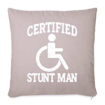 Querschnittsgelähmt Handicap Paraplegie Zertifizie - Sofakissenbezug 45 x 45 cm - helles Taupe - Vorne