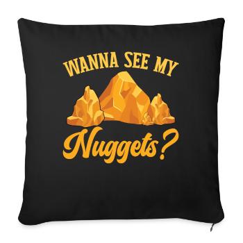 Drôle d’orpaillage d’or Les prospecteurs d’or veulent voir mon N - Housse de coussin décorative 45 x 45 cm - noir - Devant