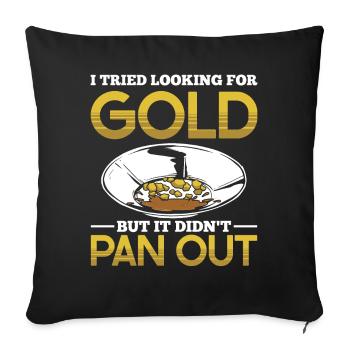 Drôles de panneurs d’or chercheurs d’or chercheurs d’or excavatrices - Housse de coussin décorative 45 x 45 cm - noir - Devant