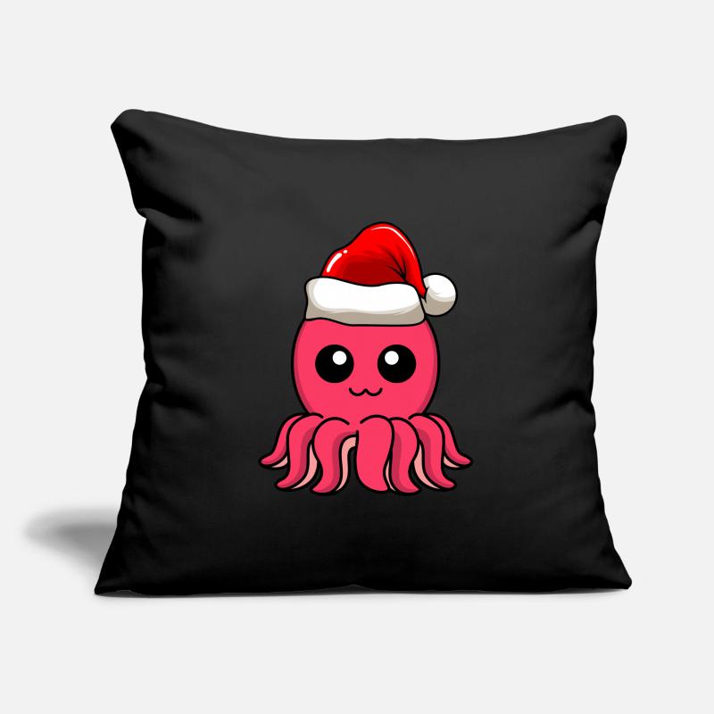 Octopus Comic Christmas Housse de coussin décorative 45 x 45 cm