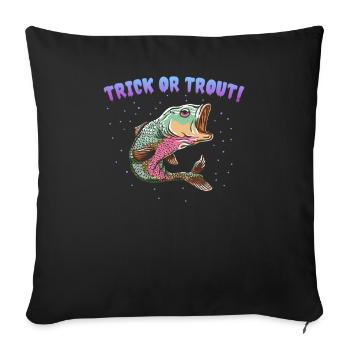 Trick Trout Angler Trout Frogfish Halloween - Housse de coussin décorative 45 x 45 cm - noir - Devant