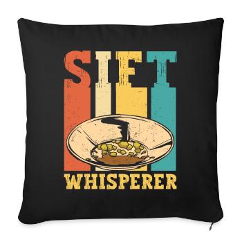 Drôle d’orpaillage d’or Prospecteur Tamiser - Housse de coussin décorative 45 x 45 cm - noir - Devant