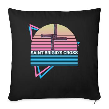 La Croix de Sainte Brigitte Rétro - Housse de coussin décorative 45 x 45 cm - noir - Devant