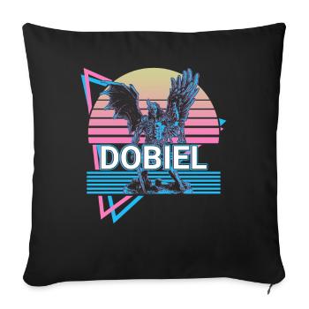 Dobiel Ange Gardien Vieux Perse Rétro - Housse de coussin décorative 45 x 45 cm - noir - Devant
