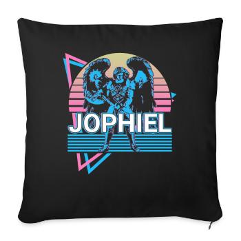 Jophiel Saint Jophiel Archangel Retro - Sofa pillowcase 17,3'' x 17,3'' (45 x 45 cm) - black - Front