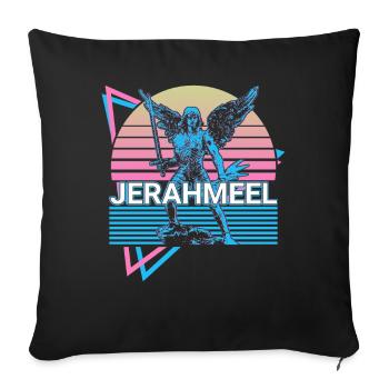 Jerahmeel Saint Jerahmeel Archangel Retro - Sofa pillowcase 17,3'' x 17,3'' (45 x 45 cm) - black - Front