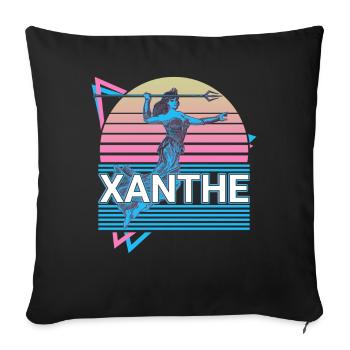 Déesse Xanthe Mythologie grecque antique - Housse de coussin décorative 45 x 45 cm - noir - Devant
