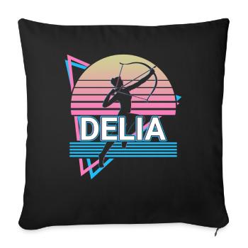 Delia Goddess Ancient Greek Greek Mytholo - Sofa pillowcase 17,3'' x 17,3'' (45 x 45 cm) - black - Front