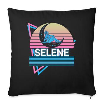 Selene goddess Ancient Greek Greek mythology - Sofa pillowcase 17,3'' x 17,3'' (45 x 45 cm) - black - Front