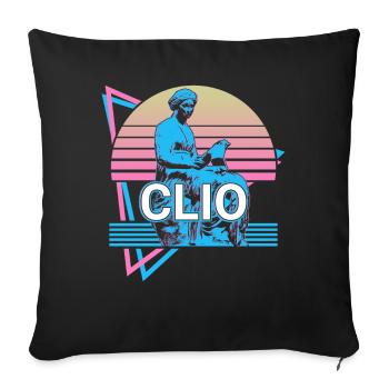 Clio Goddess Ancient Greek Greek Mythology - Sofa pillowcase 17,3'' x 17,3'' (45 x 45 cm) - black - Front