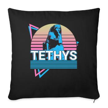 Déesse Téthys Mythologie grecque antique - Housse de coussin décorative 45 x 45 cm - noir - Devant