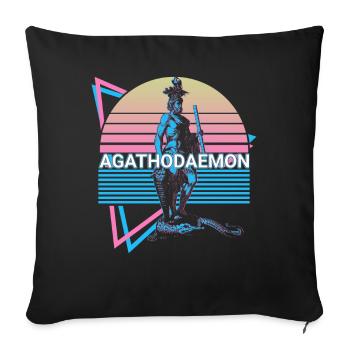 Agathodaemon Griechischer Gott Antike griechische - Sofakissenbezug 45 x 45 cm - Schwarz - Vorne