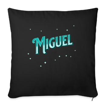 Miguel name personalized - Sofa pillowcase 17,3'' x 17,3'' (45 x 45 cm) - black - Front