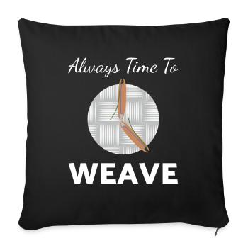 Il est temps de tisser le tissage Weberin - Housse de coussin décorative 45 x 45 cm - noir - Devant