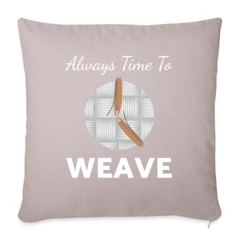 Il est temps de tisser le tissage Weberin - Housse de coussin décorative 45 x 45 cm - taupe clair - Devant