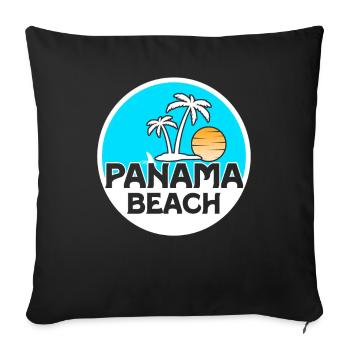 Panama Beach Sunshine Palmiers Terres tropicales - Housse de coussin décorative 45 x 45 cm - noir - Devant