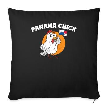 Panama Chick Latina Panaméenne Femme Amérique du Sud - Housse de coussin décorative 45 x 45 cm - noir - Devant