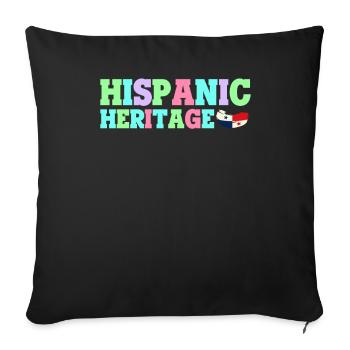 Hispanic Heritage Vintage Latin America Gift - Housse de coussin décorative 45 x 45 cm - noir - Devant