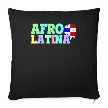 Afro Latina Panama Latinas Latin American - Sofa pillowcase 17,3'' x 17,3'' (45 x 45 cm) - black - Front