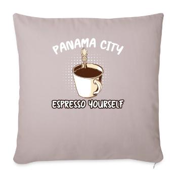 Panama City Espresso Yourself Amateur de café - Housse de coussin décorative 45 x 45 cm - taupe clair - Devant