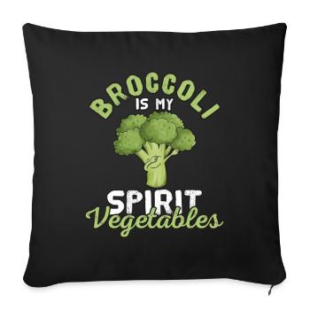 Broccoli - Sofa pillowcase 17,3'' x 17,3'' (45 x 45 cm) - black - Front