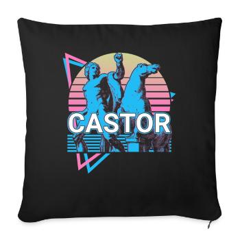 Castor Greek god Ancient Greek mythol - Sofa pillowcase 17,3'' x 17,3'' (45 x 45 cm) - black - Front