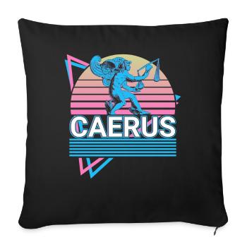 Caerus Greek God Ancient Greek mythol - Sofa pillowcase 17,3'' x 17,3'' (45 x 45 cm) - black - Front