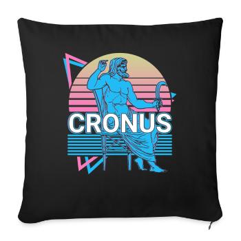 Kronus Dieu grec Mythe grec antique - Housse de coussin décorative 45 x 45 cm - noir - Devant