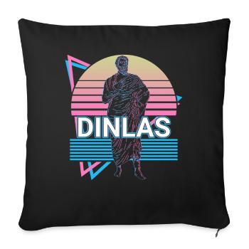 Dinlas Greek God Ancient Greek Mythol - Sofa pillowcase 17,3'' x 17,3'' (45 x 45 cm) - black - Front