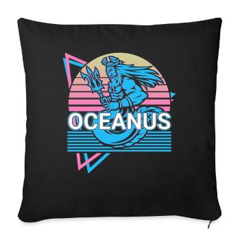 Oceanus Greek God Ancient Greek myth - Sofa pillowcase 17,3'' x 17,3'' (45 x 45 cm) - black - Front