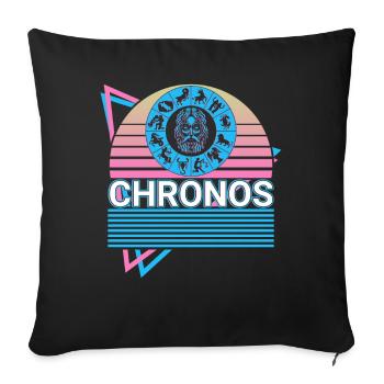 Chronos Greek god Ancient Greek myth - Sofa pillowcase 17,3'' x 17,3'' (45 x 45 cm) - black - Front