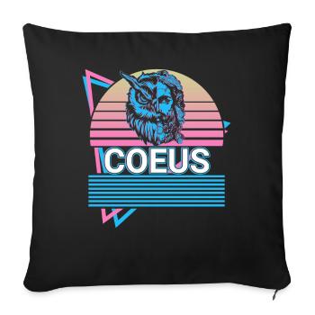 Coeus Greek god Ancient Greek mythology - Sofa pillowcase 17,3'' x 17,3'' (45 x 45 cm) - black - Front