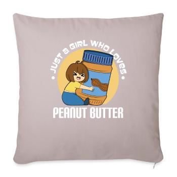 Erdnussbutter Peanut Butter - Sofakissenbezug 45 x 45 cm - helles Taupe - Vorne