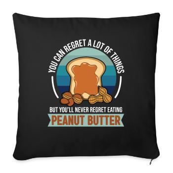 Erdnussbutter Peanut Butter - Sofa pillowcase 17,3'' x 17,3'' (45 x 45 cm) - black - Front