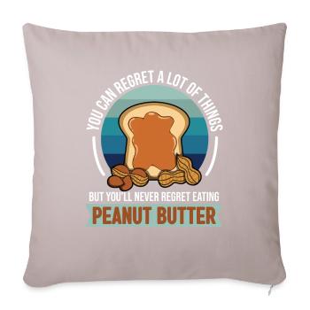 Erdnussbutter Peanut Butter - Sofakissenbezug 45 x 45 cm - helles Taupe - Vorne
