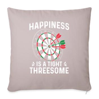 Dart Triple Happiness Tight Threesome Allusion - Sofa pillowcase 17,3'' x 17,3'' (45 x 45 cm) - light taupe - Front