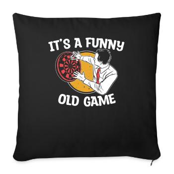 Dart Vintage Funny Old Game Fléchettes Player - Housse de coussin décorative 45 x 45 cm - noir - Devant