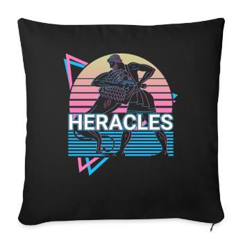 Heracles Hercules Ancient Greek mythology Re - Sofa pillowcase 17,3'' x 17,3'' (45 x 45 cm) - black - Front