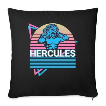 Hercules Ancient Greek Mythology Retro - Sofa pillowcase 17,3'' x 17,3'' (45 x 45 cm) - black - Front