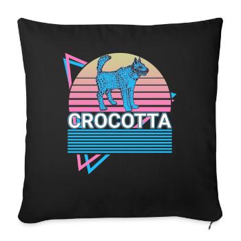Crocotta Cynolycus créature mythique mythologie grecque - Housse de coussin décorative 45 x 45 cm - noir - Devant