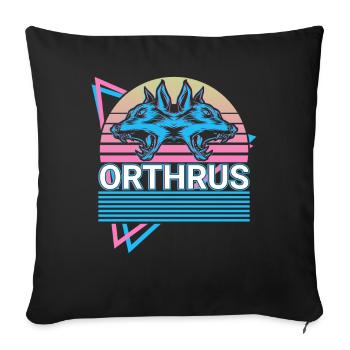 Orthrus mythical creatures Ancient Greek mythology R - Sofa pillowcase 17,3'' x 17,3'' (45 x 45 cm) - black - Front