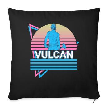 Volcano God of fire and blacksmith Roman M - Sofa pillowcase 17,3'' x 17,3'' (45 x 45 cm) - black - Front