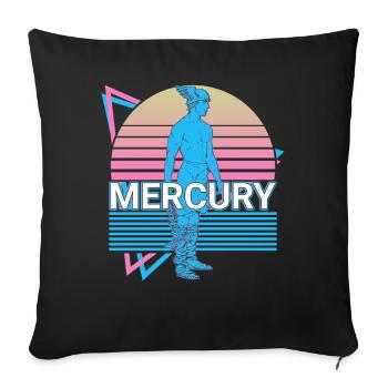 Mercury Messenger of the Gods Ancient Roman mythology - Sofa pillowcase 17,3'' x 17,3'' (45 x 45 cm) - black - Front